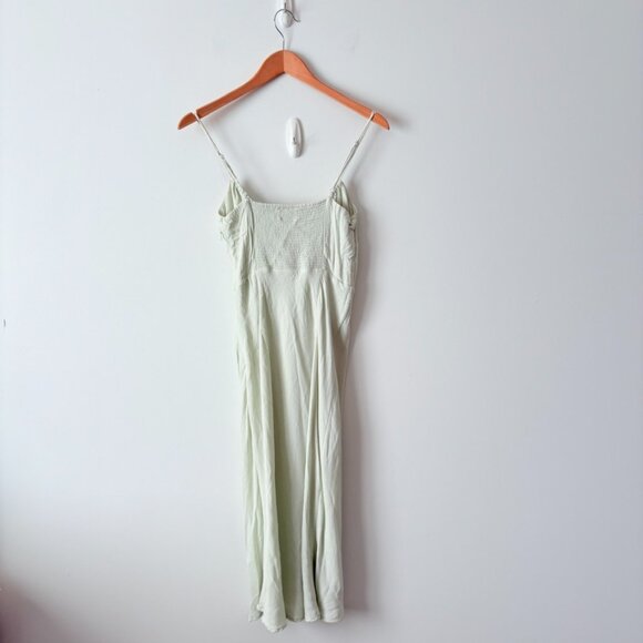 Aritzia Wilfred Bellow Gathered Bust Midi Dress in Pastel Sage Green Size 4 - Picture 7 of 9
